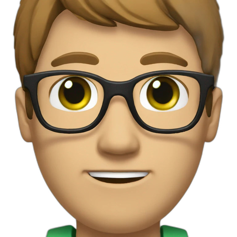 it specialist man green eye glasses brown hair emoji