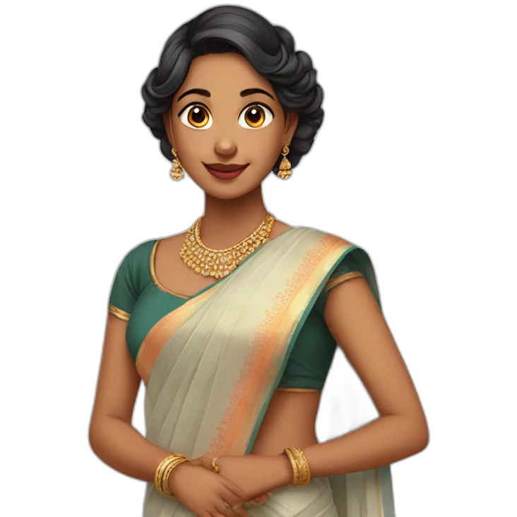 beautiful girl in saree emoji
