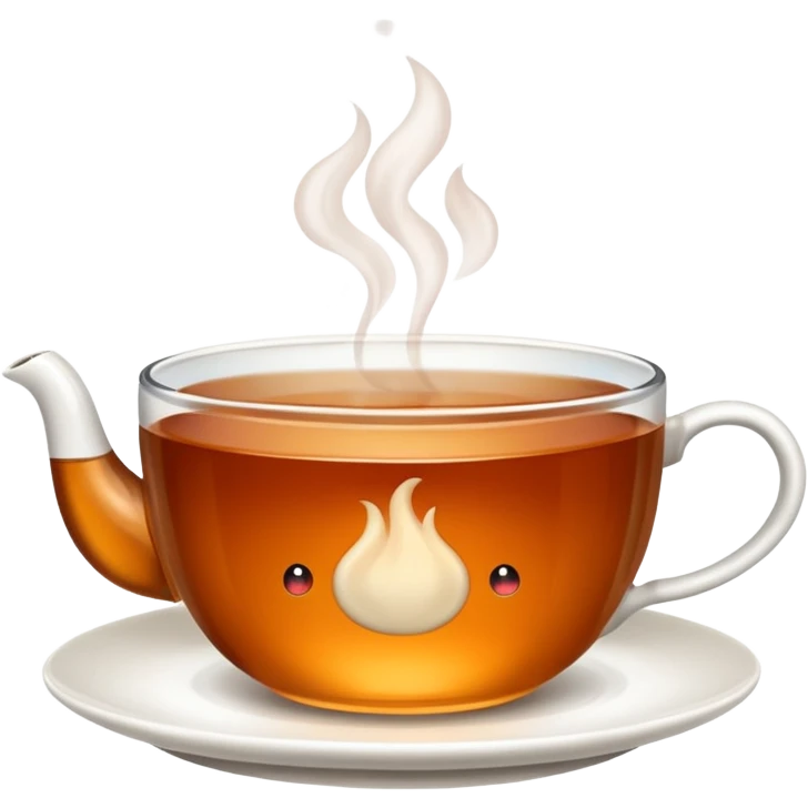 hot Brown tea in a tea cup emoji