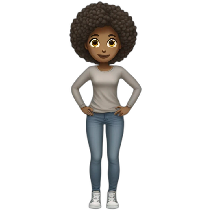 fullbody girl invisible cloth emoji