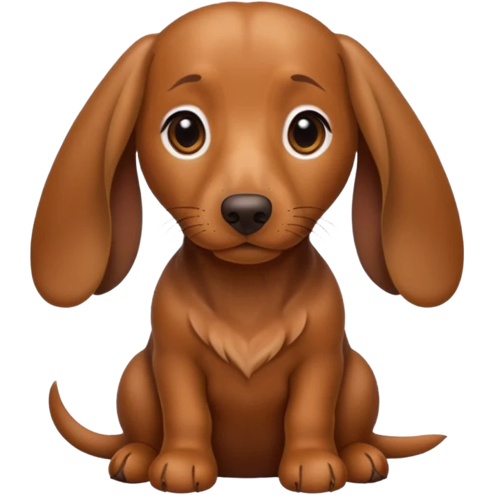 Dachshund getting groomed emoji