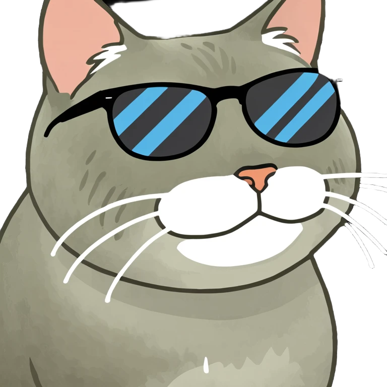 Cat with sunglasses emoji