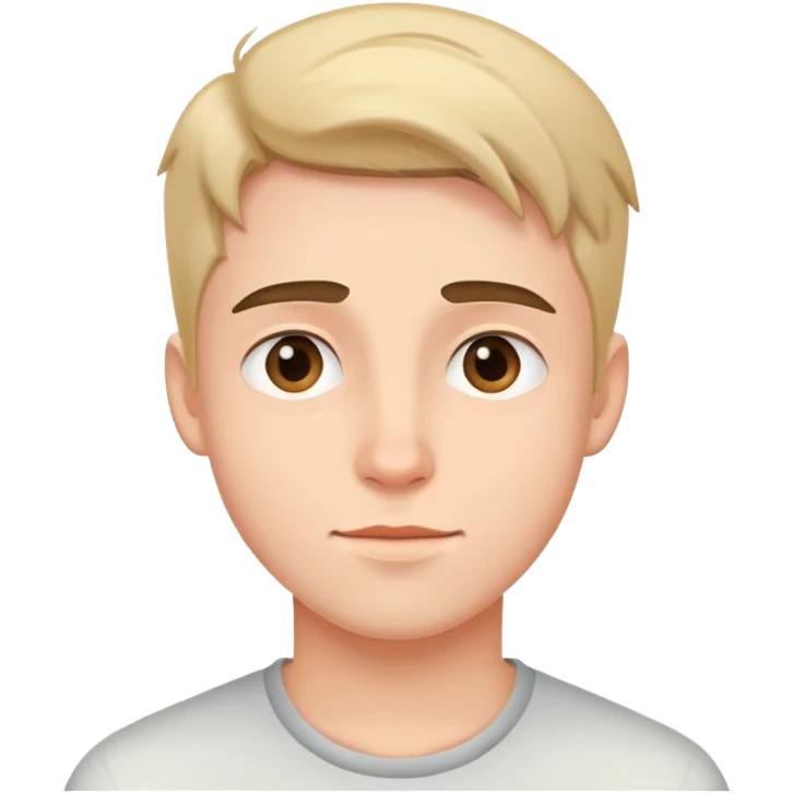 Young man with loving expression emoji