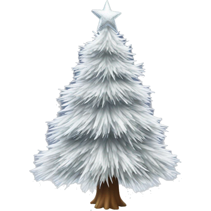 Christmas snow tree some silver tinsel  emoji