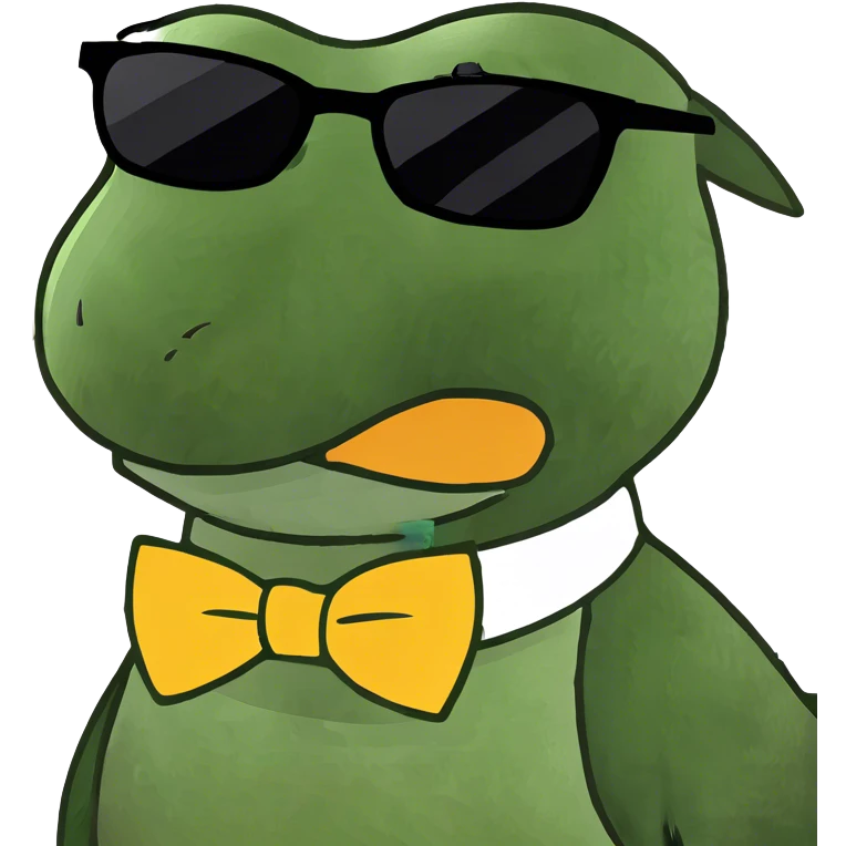Nonchalant flirting duck  emoji