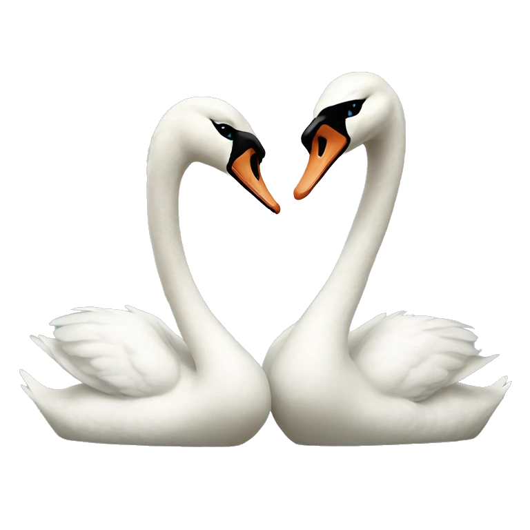 Two swans emoji