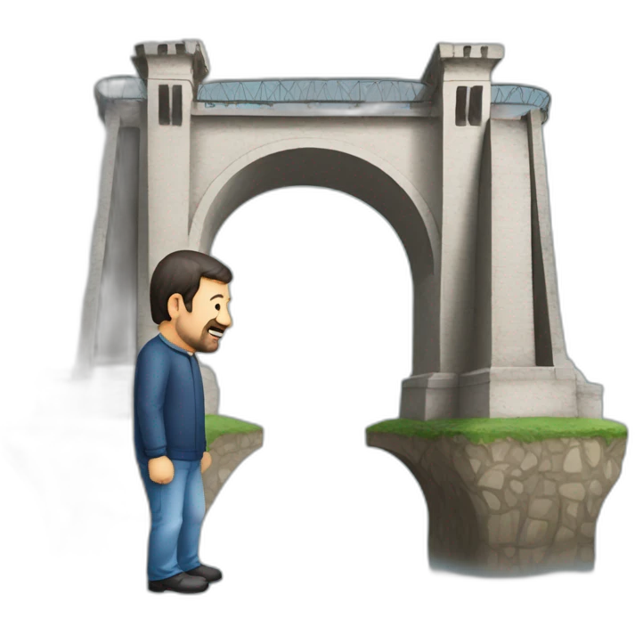 Matteo Salvini building a bridge emoji