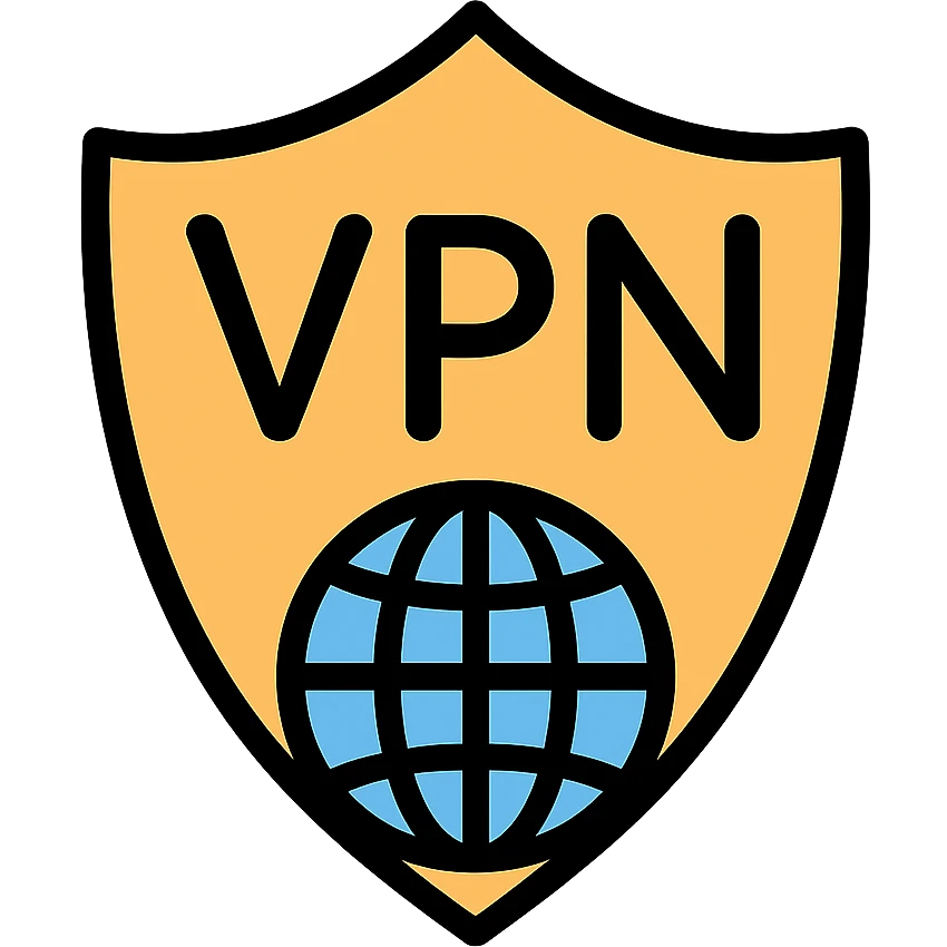 VPN icon with color and black outlines emoji