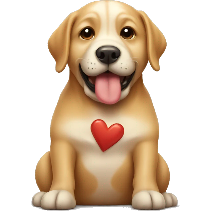 dog with kissing hearth  emoji