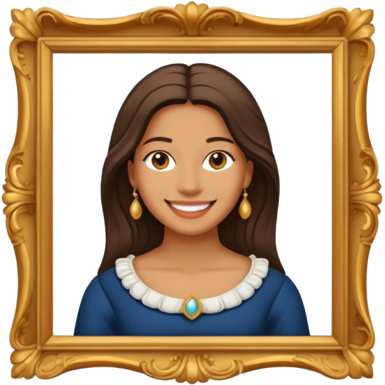 Monnalisa paint of Louvre giocanda frame  emoji