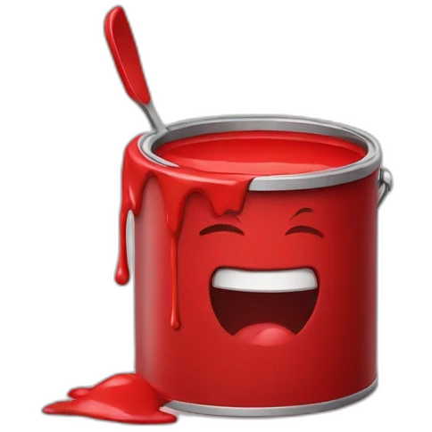 red paint emoji