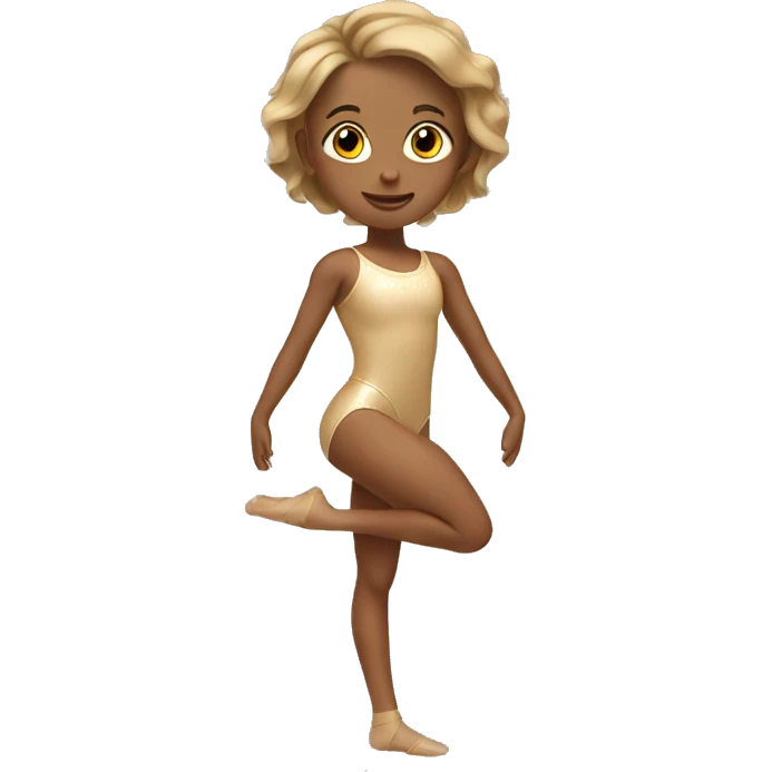 Tan gymnastics girl emoji
