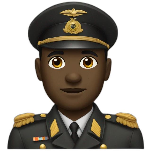 black man as a world war two german general emoji