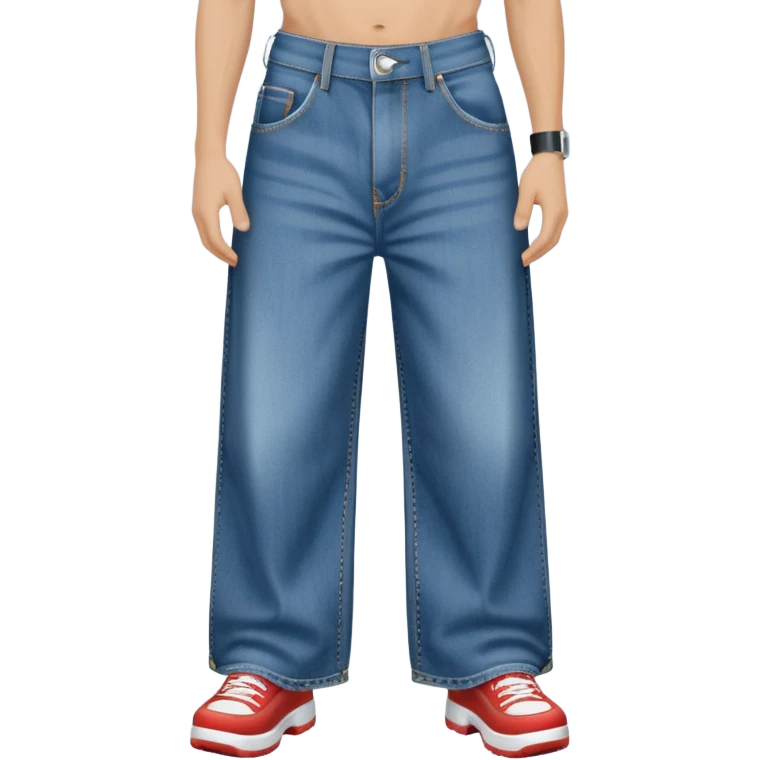 huge jnco jeans with absurdly wide pant legs emoji
