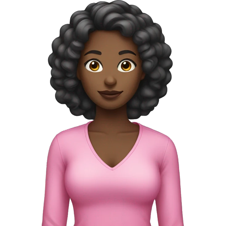 Black girl wearing pink clothes  emoji
