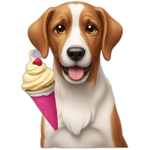 Dog craving for icecream  emoji
