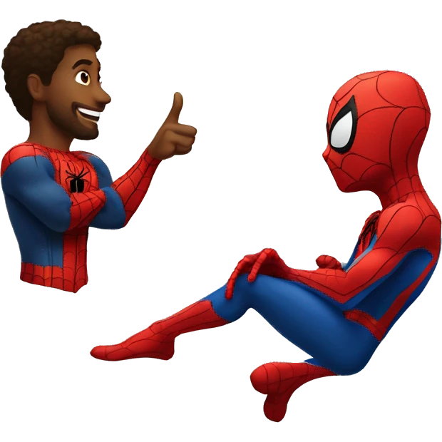 spiderman pointing at spiderman emoji