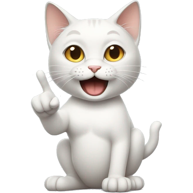 Cat giving middle finger  emoji