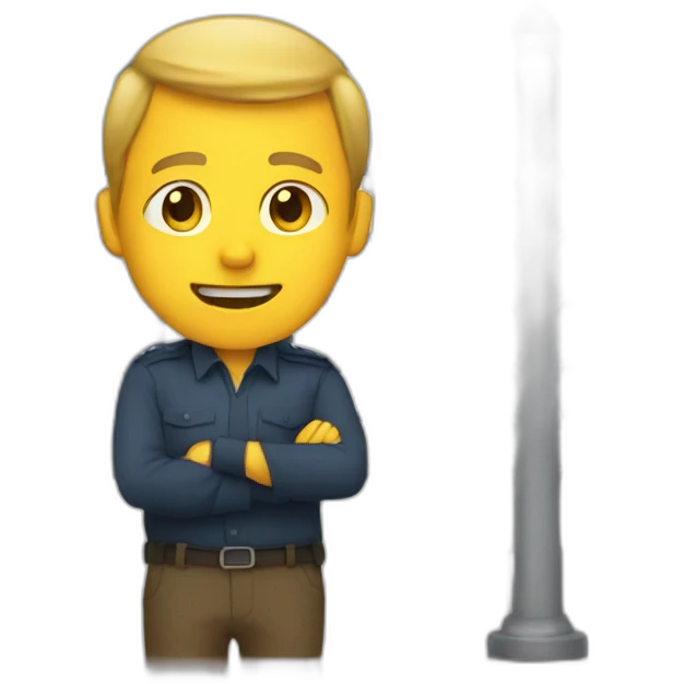 man at the barrier emoji