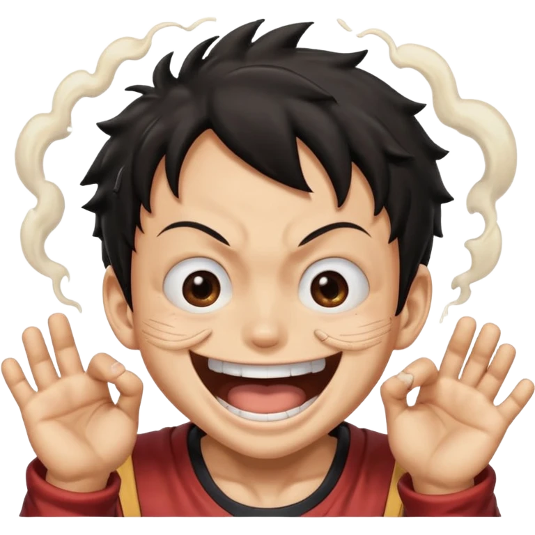 Luffy gear five laughing emoji