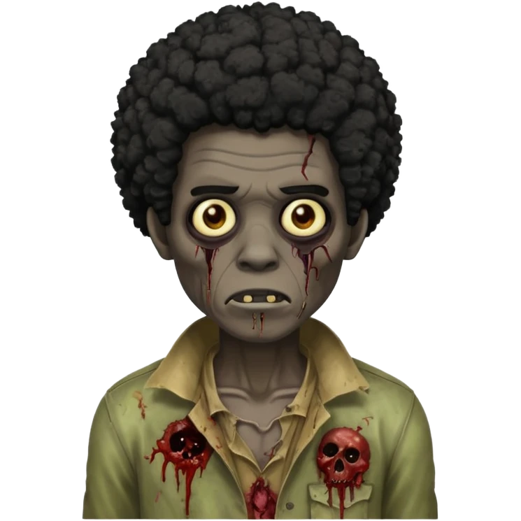 Zombie with a black Afro  emoji