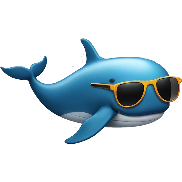 Whale with sunglasses  emoji
