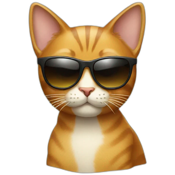 Cat wearing sunglasses  emoji