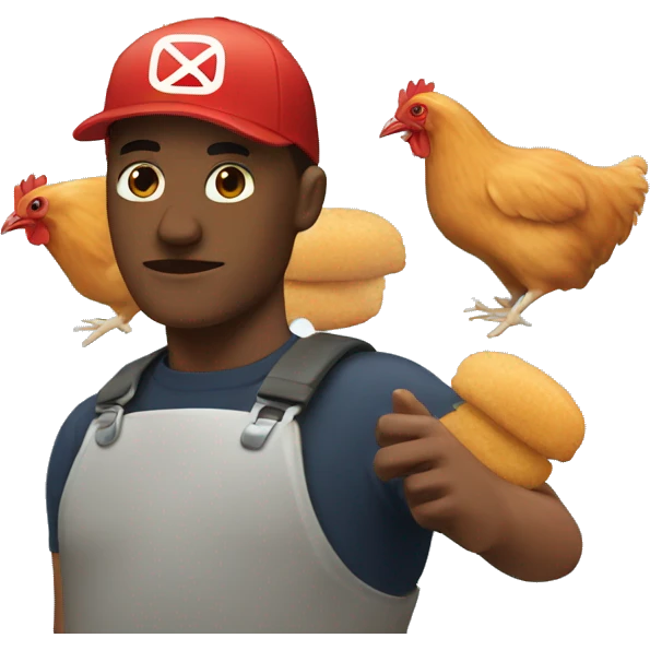 someone protecting some chicken nuggets emoji