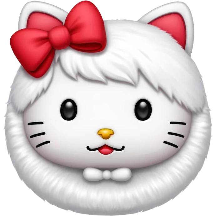 Fait un emoji comme hello kitty à la perfection en dessin normal sans 3d juste la tête  emoji