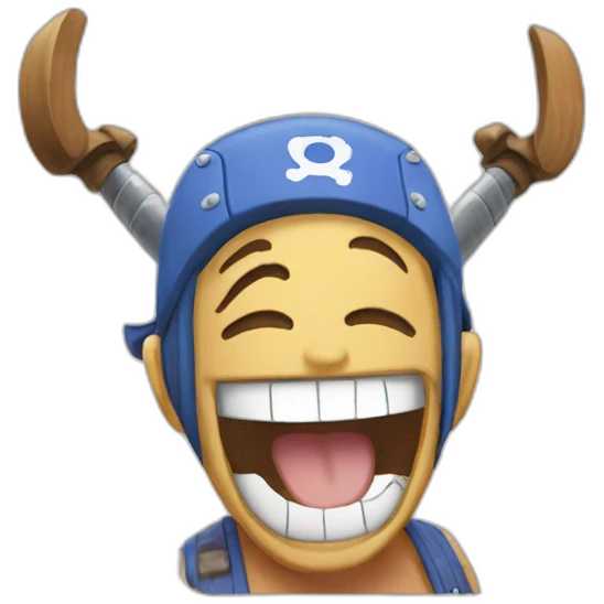 Chopper one piece laughing emoji