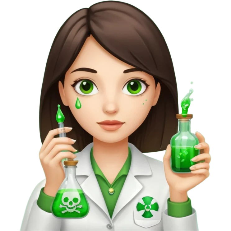 Gir trying to poison me her name tag  is denisa george is must be written  emoji