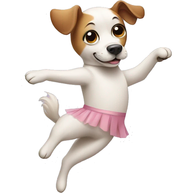Dog doing ballet emoji