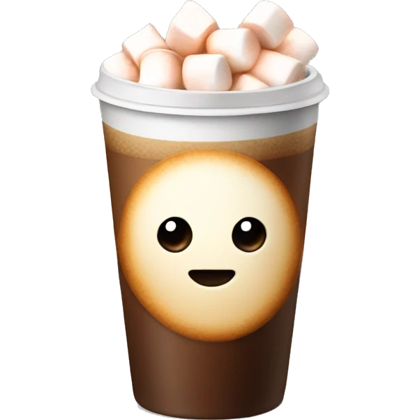Hot coffee with marshmallows  emoji