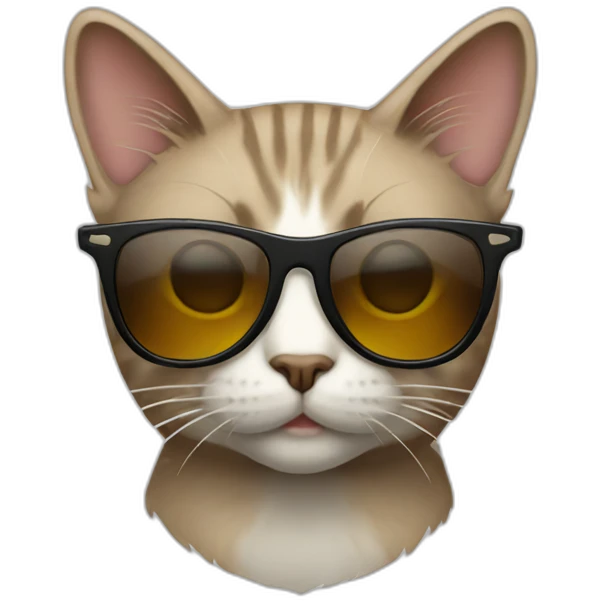 Cat with sunglasses emoji