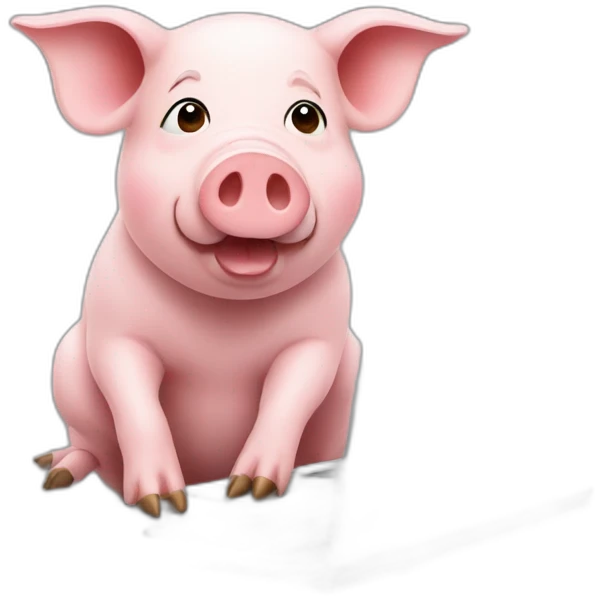 pig at a comuter emoji