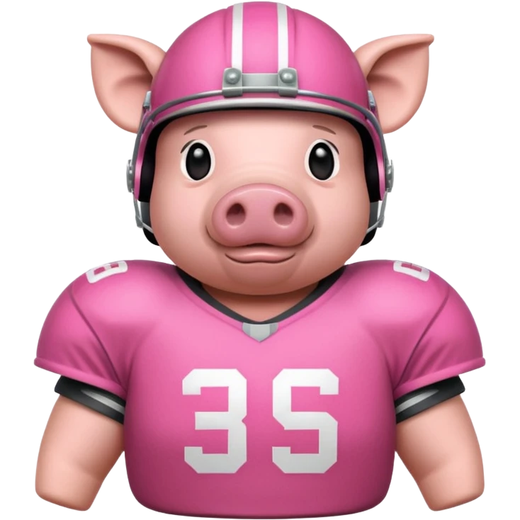 american football player pig emoji