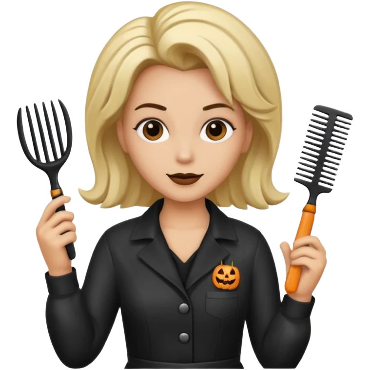 halloween hair stylist emoji