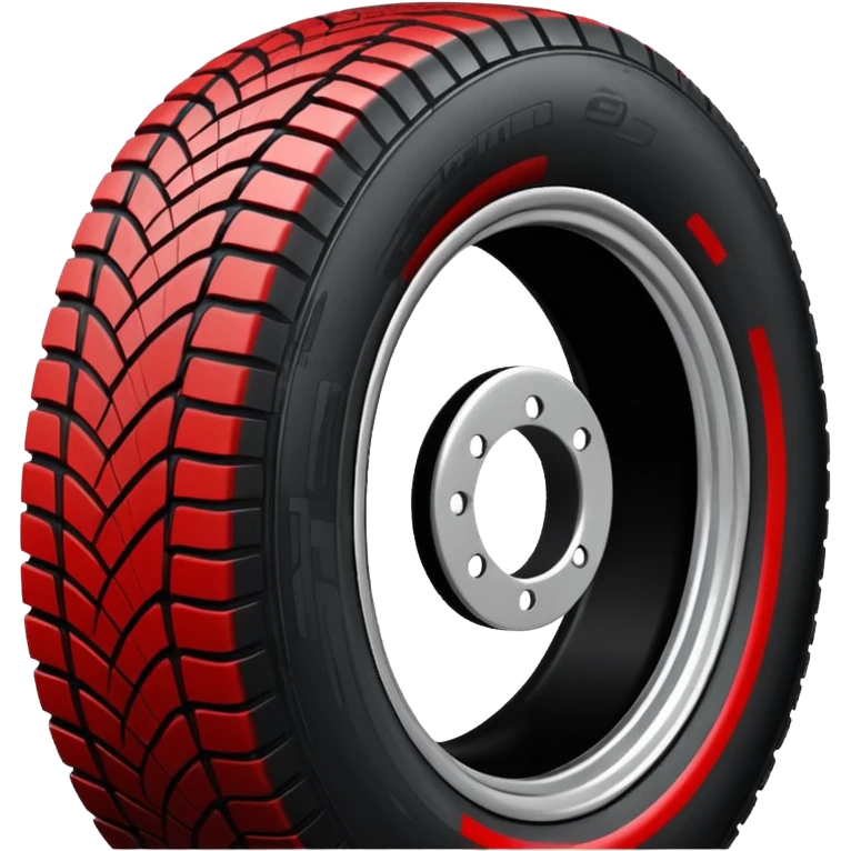 tyre prints marks red emoji