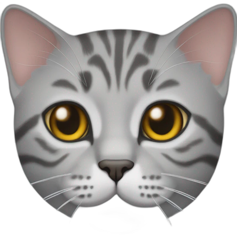 British shorthair grey tabby cat emoji