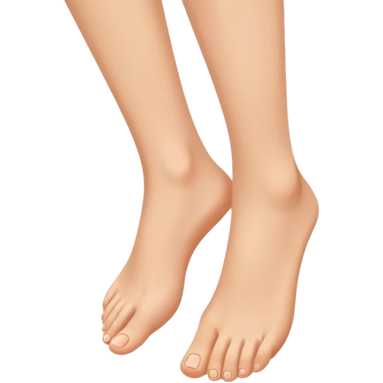 Woman in tip toe bare feet emoji