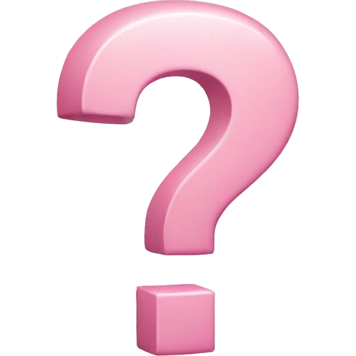 light pink question mark emoji
