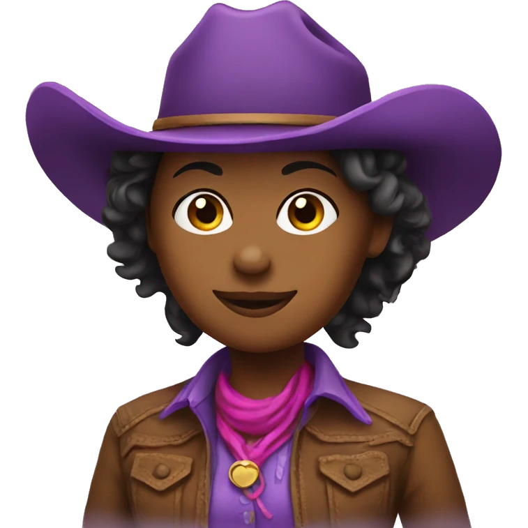Purple cowgirl emoji