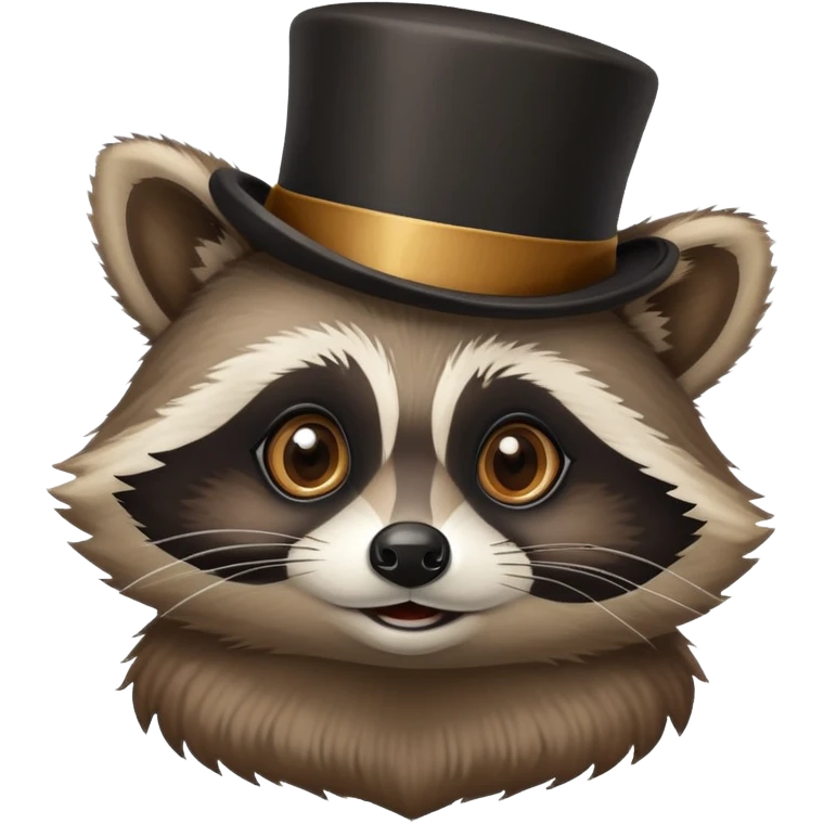 raccoon tipping top hat emoji
