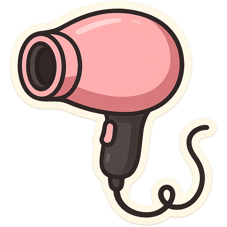 Pink and black object emoji