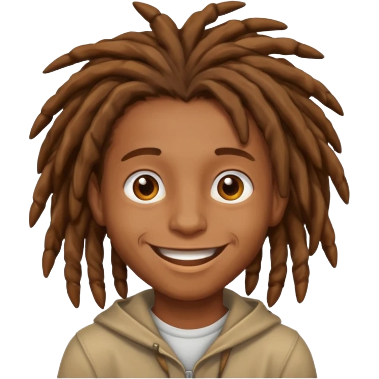 Brown skin dreadhead boy emoji
