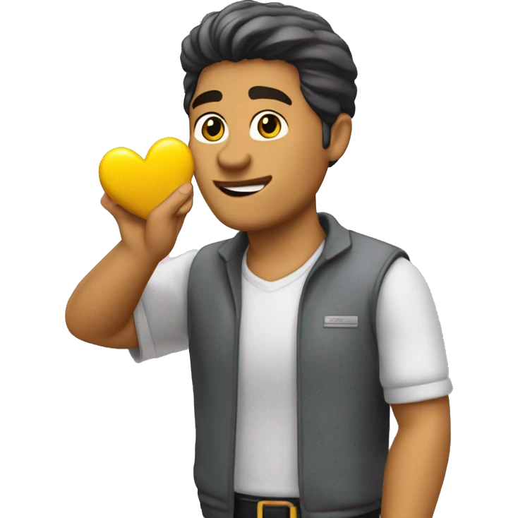 JJ Maybank haciendo un corazón con las manos emoji