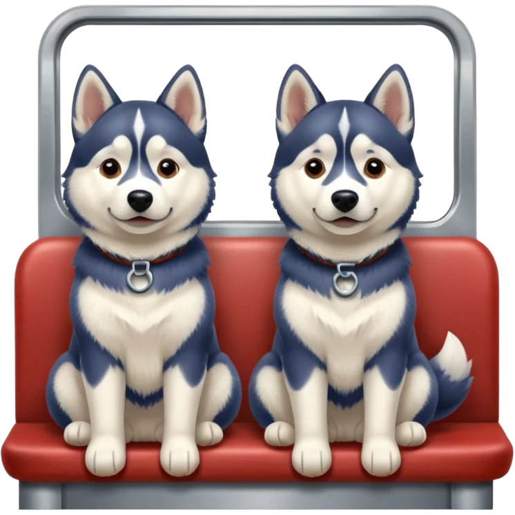 2 animaux de sibérie dans le train emoji