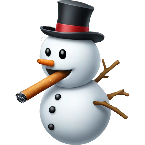 Snowman smoking  emoji
