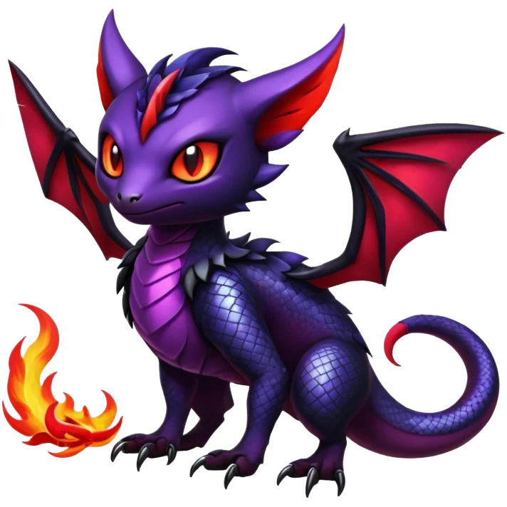 Shiny Epic Badass Gothic Noibat-Salandit-Litten-Hybrid emoji