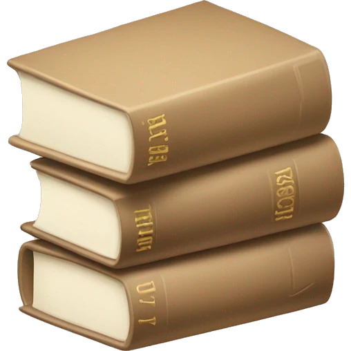 beige stack of books emoji